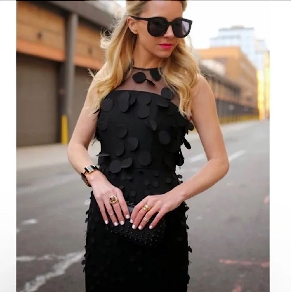 Anthropologie Maeve ‘Effervescence’ Dress with polka dot disc appliqués size 2